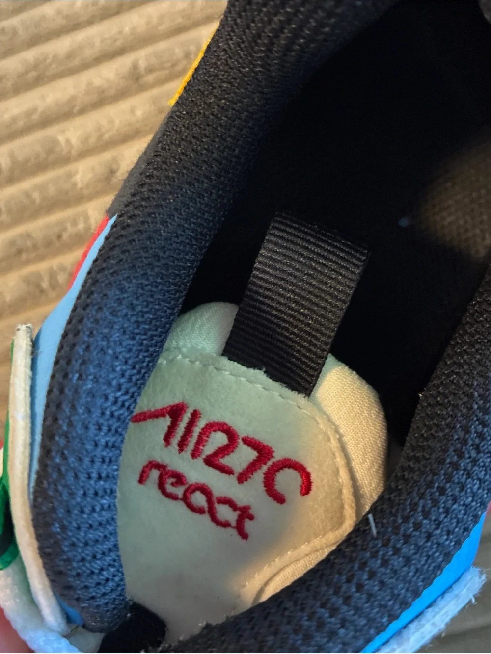 Nike Kids Multicolor Sneakers with Green and Black Accents